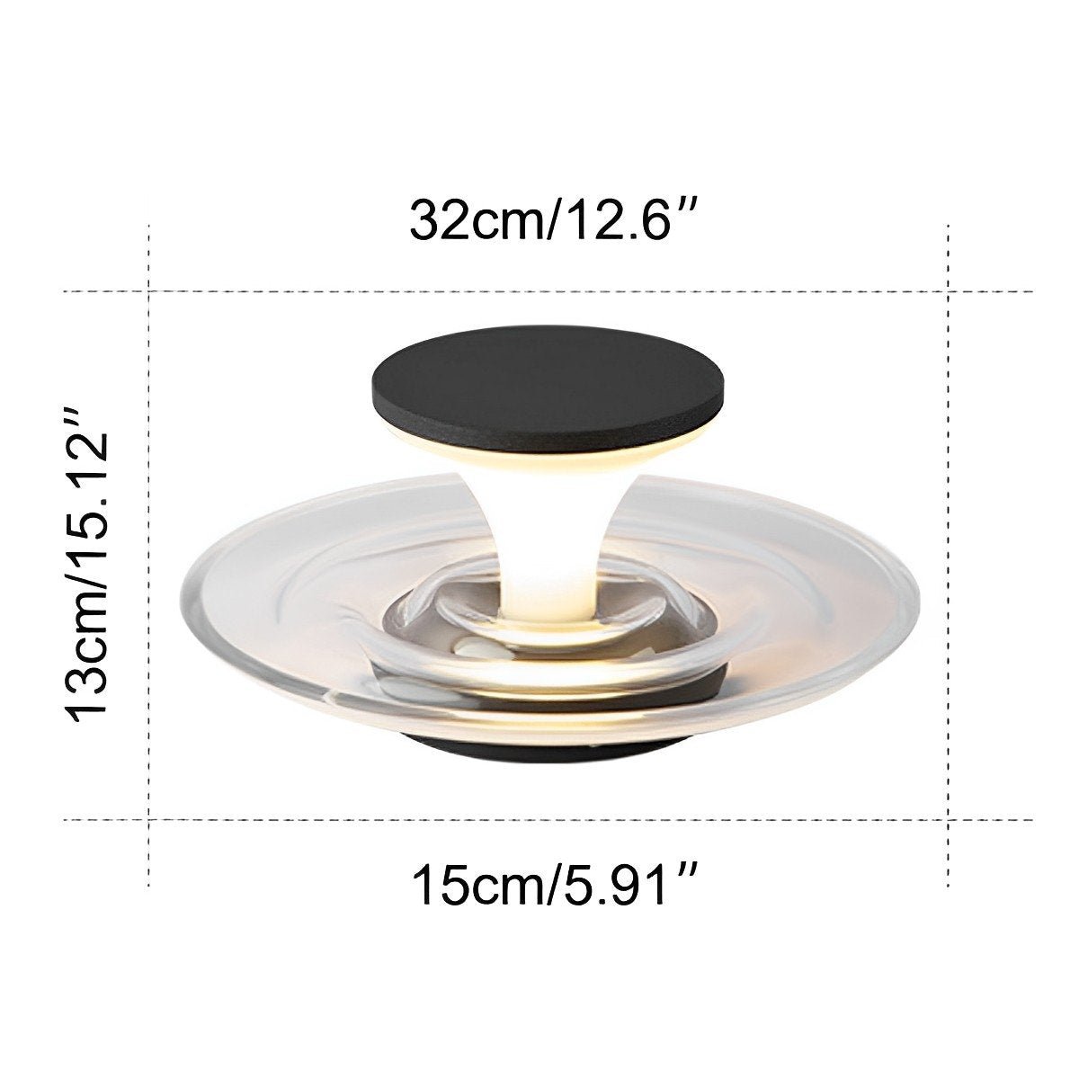Modern Waterproof Water Fountain LED Outdoor Post Lights