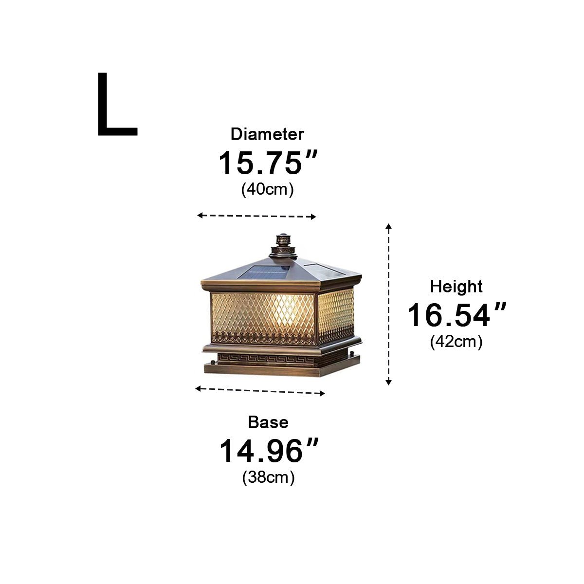 Waterproof Vintage Copper Tower LED Outdoor Post Lights